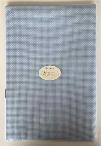 Aida Cloth 11 Count Cross Stitch Fabric,19×28inch (11CT,Sky Blue) - color: Sky Blue, size: 11CT