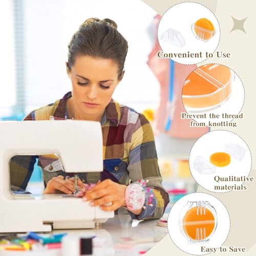 Maitys 2 Pcs Thread Wax Beeswax for Hand Sewing,Deep Yellow, Clear Case - color: Deep Yellow, Clear Case