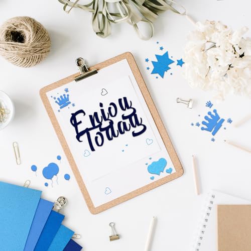 Whaline 18Pcs Blue Felt Fabric Sheets Soft Thick Assorted 6 Colors Craft Felt Pack for DIY Crafts Sewing Patchwork Art Projects, 7.9 x 11.8 Inch - color: Blue