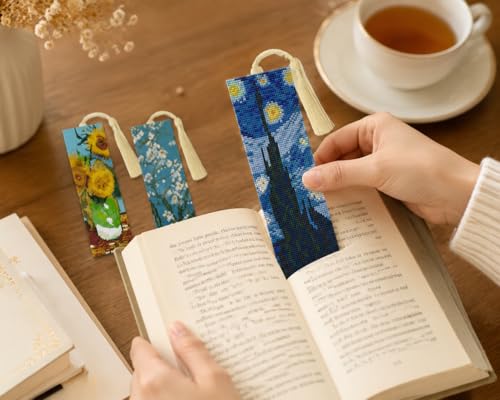 5 Pcs Cross Stitch Bookmark Kit for Adult Beginners Cross Stitch Kits - color: Cross stitch bookmark-17-2