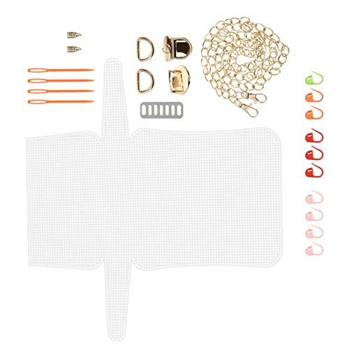 EXCEART Crochet Bag Making Plate Plastic Mesh Canvas Sheet for Purse Making Supplies Bag Shaper Insert Cut-to-Size DIY Grid Sheet with Holes for Weaving Knitting Sewing 17.91 X 16.33 in