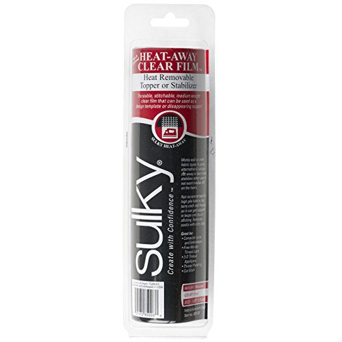 Sulky Of America 850-08 Heat Away Film Brush Off Stabilizer, 7-7/8" by 9 yd, Clear
