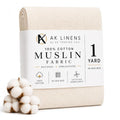 AK Trading CO. AK Trading 60" Wide Natural Muslin, 100% Cotton Fabric, Unbleached 1 Yard,AK-MUSYDS - size: 1 YARD