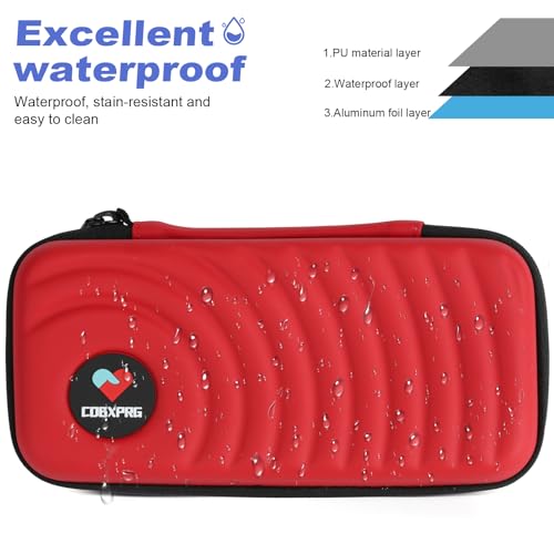 CDBXPRG Insulin Cooler Travel Case, 2 Ice Pack TSA Approved Red - color: Red