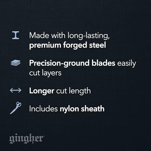 Gingher 8" Professional Dressmaker Scissors for Fabric Cutting & Sewing - style: 8" Dressmaker