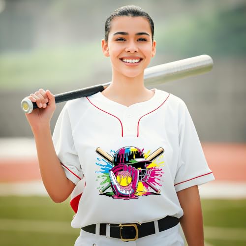 Softball DTF Transfers Ready to Press, Iron on Decals for T-Shirts - color: Softball926