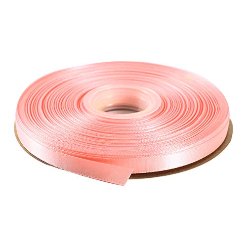 ITIsparkle 3/8" Inch Double Faced Satin Ribbon 50 Yards-Roll Set for Gift Wrapping Scrap Books Party Favor Hair Braids Baby Shower Decoration Floral Arrangement Craft Supplies, Light Pink Ribbon - color: Light Pink