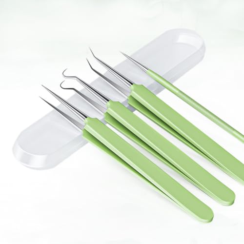 8 PACK Glass Nail File & Acne Needle Organizer Case, Clear Storage Box for Nail Tools & Blackhead Extractor Tools