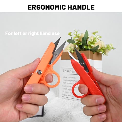 UCEC 12 Pack 4.7 Inch Thread Snips Crochet Sewing Scissors Yarn Scissor DIY - color: 12pack 4color