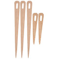 Wood Weaving Needle, 5 Pieces Big Eye Knitting Needles Wooden Hand Stick Tapestry Weaving Sewing Stitching Crafting DIY Handcrafts Tools for Making Carpets Sweater Scarf Crafts