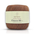 S Sensy Classic Size 10- Mercerized Giza Cotton #0 Lace Yarn Mink 618 Yards - color: Mink, size: 1 Skein