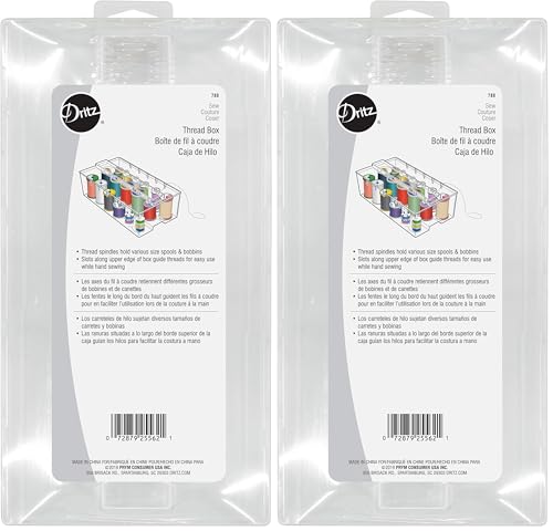 Dritz Thread Box Organizers, 1 Count (Pack of 2), Multicolor - size: 1 Count (Pack of 2)