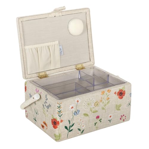 Hobby Gift Medium Sewing Box Organiser - color: Wild Flower