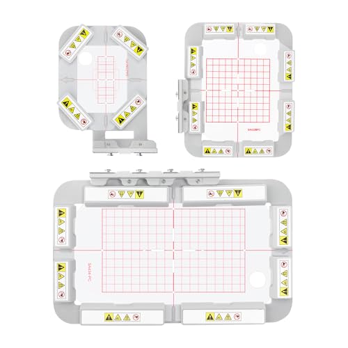 Sew Tech 3pcs Magnetic Embroidery Hoops for Brother, 1x2.5 4x4 4x6.75in Bar - size: 3in1-AMK Set