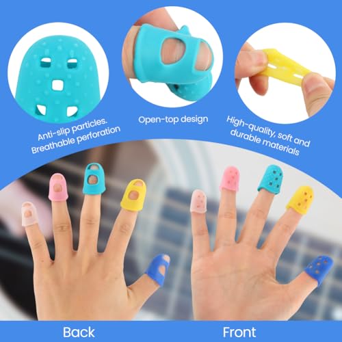 30Pcs Guitar Fingertip Protectors, 5‑Size XS‑XL Non‑Slip Finger Guards