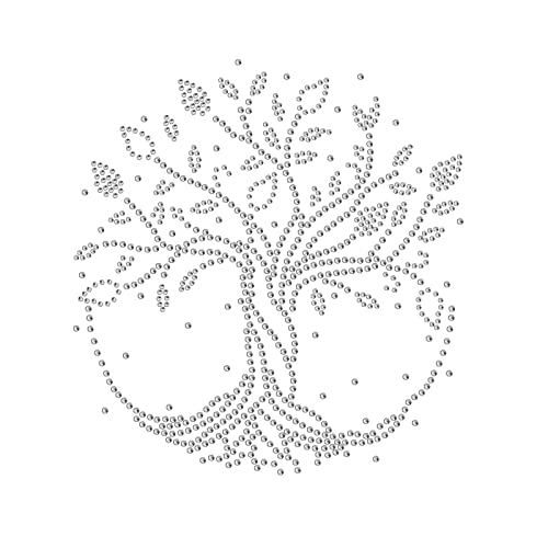 NBEADS Tree of Life Rhinestone Iron on Hotfix, Heat Transfer Decal Bling Rhinestone Decals Rhinestone Heat Transfer Patch Clothing Repair Applique for T-Shirt Clothing Pants Bags - color: Tree of Life