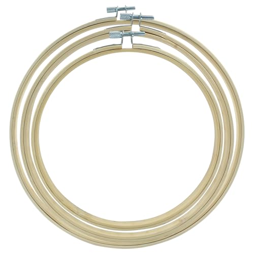 Dijedev 3PCS Embroidery Hoops 7/8/10 Inch Bamboo Circle Cross Stitch - size: 7/8/10 inch