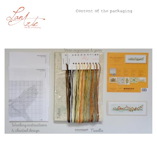 Lanarte Counted Cross Stitch Kit: The Pecking Order (Evenweave) - style: Traditional