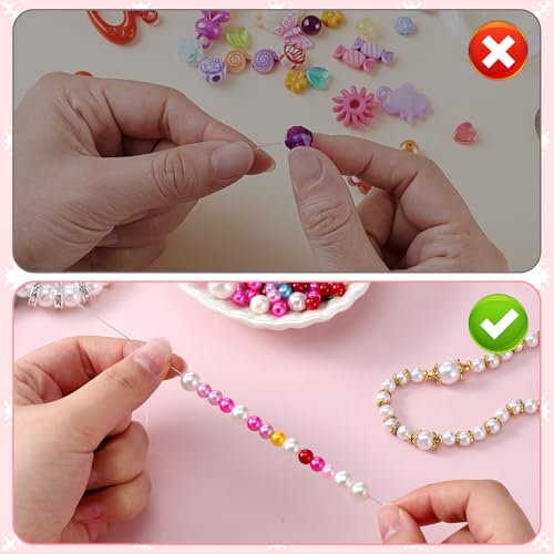 4 PCS Beading Needles for Jewelry Making, 6.69 Inch Long Straight Beadings Needle Bead Threader Silver Beadings Supplies Suitable Clip Style Beading Needle Thickness Styles Bead Spinner Needles
