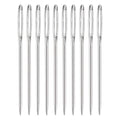 uxcell 50Pcs Large Eye Needles, 2.76" 1.6mm High Carbon Iron Embroidery Thread Needle Sewing Big Eye Needle Knitting Needles for Hand Sewing Art Crafts, Silver - size: 2.0x70mm
