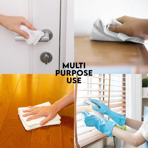 100% Cotton Terry Towels Cleaning Cloths Pack of 250 (12x12 Inches) White Cotton Terry Cloth Bar Rags White Bar Towels, Multipurpose High Absorbent Terry Towels for Cleaning Auto Detailing or Painters - size: 250 Pack