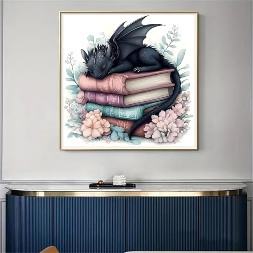 Dragon Stamped Cross Stitch Kits - Counted Cross Stitch Kits for Beginners Adults Needlepoint Cross-Stitch Patterns Dimensions Needlecrafts Embroidery Kits Arts and Crafts13.8inX13.8in - color: Cross Stitch-0331-3