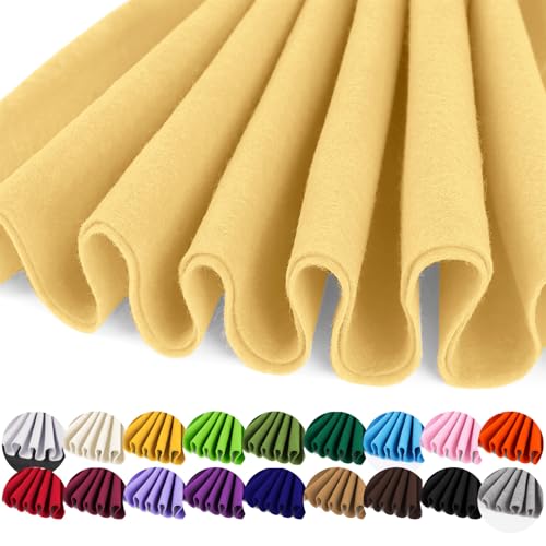 IONTACH 36" X 36" Soft Felt Fabric 1.6mm Thick (Buff Yellow) - color: Buff Yellow, size: Soft - 36" X 36"