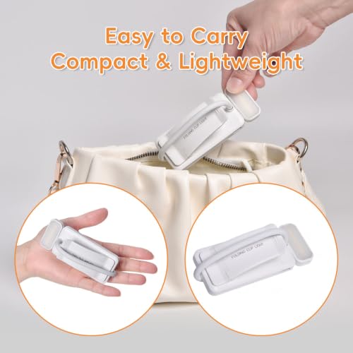 Choudao Rechargeable Book Light,Reading Light for Reading in Bed,Pink - color: Large clip-Pink