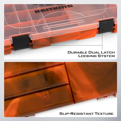 KastKing Utility Tackle Boxes, 3600 and 3700 Fishing Tackle Trays - color: Orange Camouflage, size: 3600(4Pack)