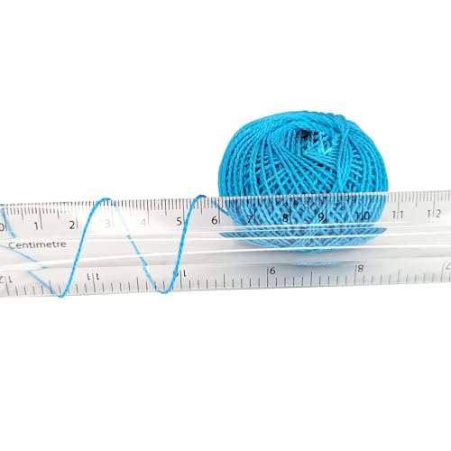 KGS Crochet Thread Cotton Yarn Balls | Size 8 | 10 Balls | 10 Grams Each Ball | Total 100 Grams of Pearl Cotton Thread for Crocheting, Cross Stitch, Needlepoint Hand Embroidery (Sky Blue) - color: Sky Blue