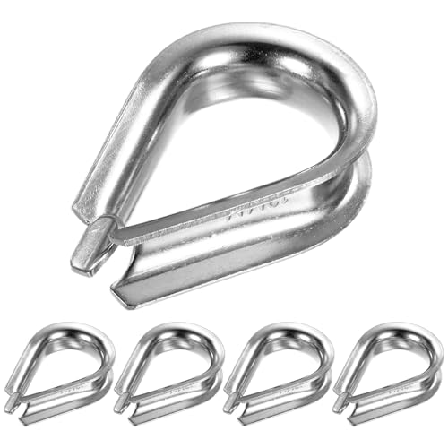 M METERXITY 5-Pack Wire Rope Thimbles, M12 Stainless Steel 12mm Rope Thimble Rigging for Diameter Cable Rigging/Sailing/Clothesline, Wire Cable Protection - size: M12