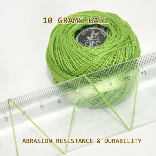 Double Mercerized Egyptian Long Staple Cotton Pearl Thread Ball 10 Grams Rainbow Color 12 Colors per Box for Crochet Hardanger Kniting Hand Sewing,Fresh Tropical FruitPalette - color: Fresh Tropical Fruit Palette