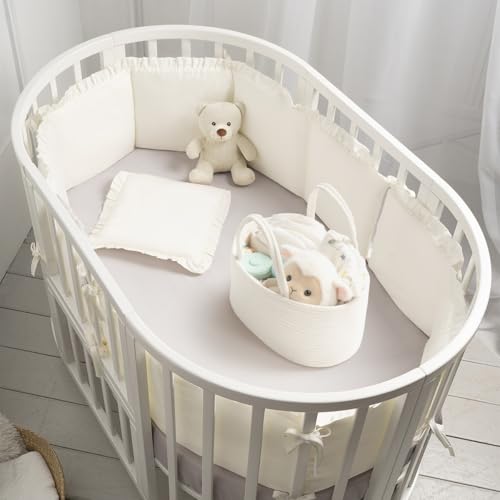 Diaper Caddy Organizer, Gift Basket for Baby Shower, Newborn Essentials - color: Off White, size: Large
