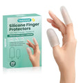 Gel Finger Cots & Finger Sleeves, 20 Pcs Silicone Protectors, Clear - color: Clear