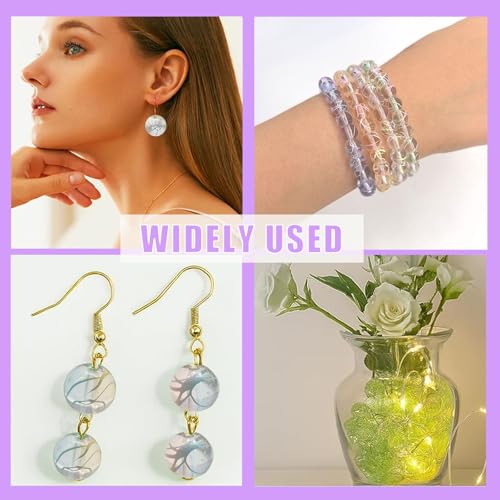 8mm Hand-Drawn Glass Beads Bulk 200pcs Blue Pink Round - color: Blue&Pink 8mm