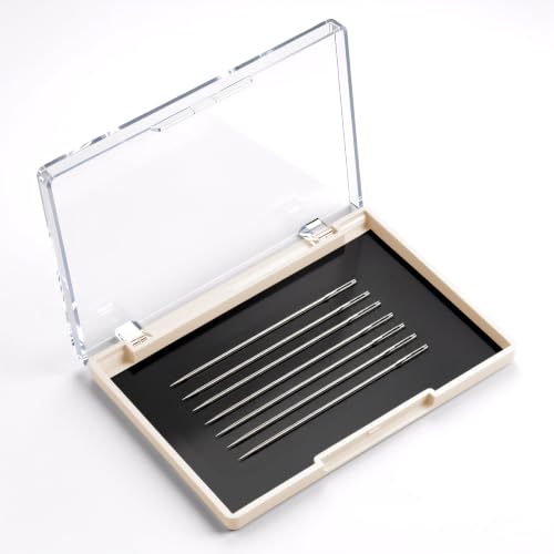 Magnetic Needle Holder Case with Clear Lid, Strong Magnet Sewing Needle Storage Box, Portable Acrylic Pin Keeper for Sewing Quilting Crafts, Small Needle Case for Needlepoint Accessories - color: Clear