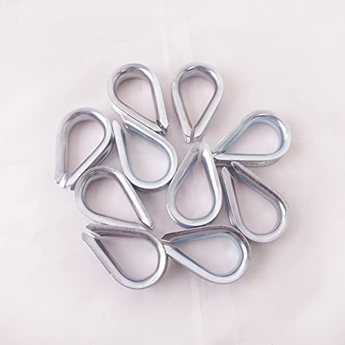 Wire Rope Thimble, for Wire Rope Dia. 1/2 in, Carbon Steel,(1/2" 10PCS) - size: 1/2”