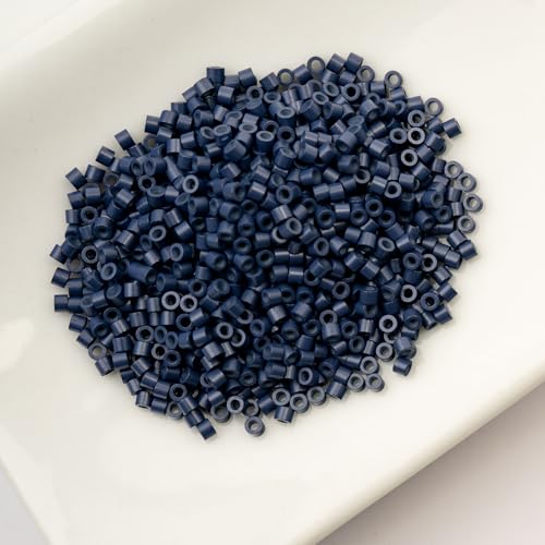 John Bead 25g Cylin Beads Opaque Navy Blue 11/0 Glass Cylindrical Seed Beads for Jewelry Bracelets Necklaces Earrings Making Embroidery - color: Navy Blue