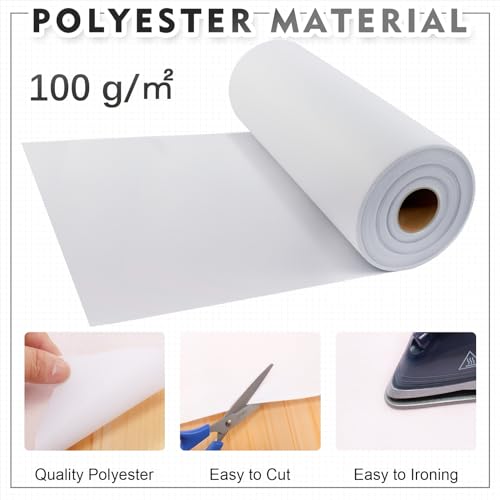 New Upgraded Heavy Weight White Iron-On Non-Woven Fusible Interfacing
