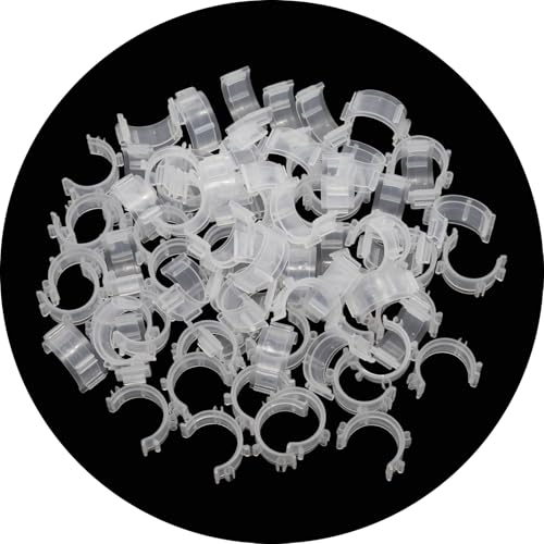 JAKOUE 80pcs Bobbin Clips Organizer Set - Clear Plastic Clamps for Embroidery Thread, DIY & Sewing Kits - size: 80pcs,Clear
