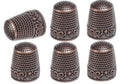 6Pcs Sewing Thimbles,Brass Metal Fingertip Protector, Quilting Craft Accessories Knitting Needlework for DIY Hand Sewing Tools Sewing Notions and Supplies,Sewing Thimbles,Metal Thimble