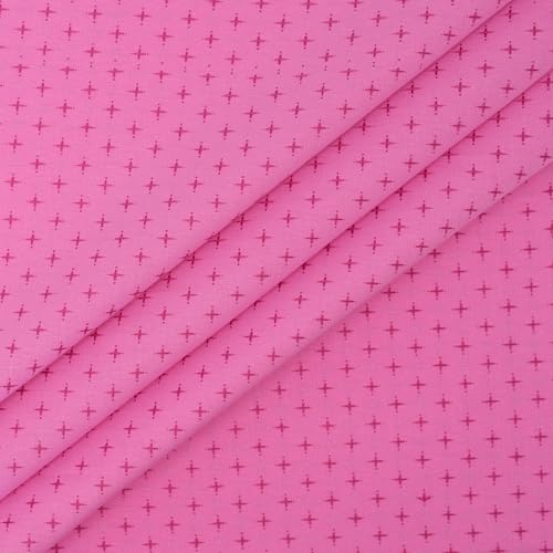 Singer Fabric, 100% Cotton, Embroidery Fabric, Cut by The Yard, Pink - color: Pink