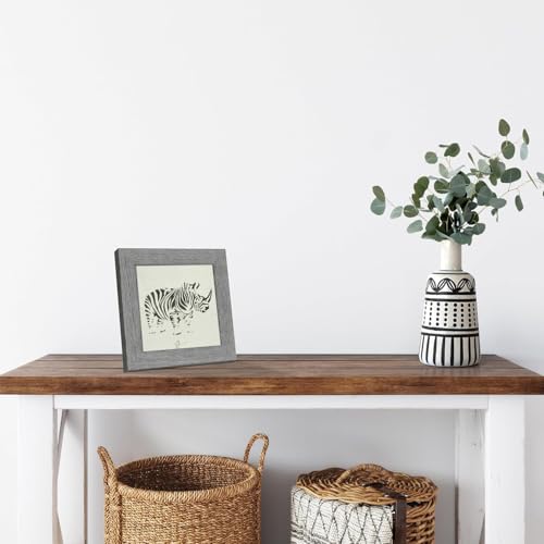 CORE ART 6x6 Picture Frame, Solid Wood Rustic Dark Gray, 2 Pack - color: Dark Grey, size: 6x6 - 2 pack