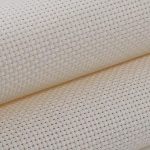 KCS one Piece 19" x 28"(48cmx72cm) 11CT Counted Cotton Aida Cloth Cross Stitch Fabric (Ecru) - color: Ecru