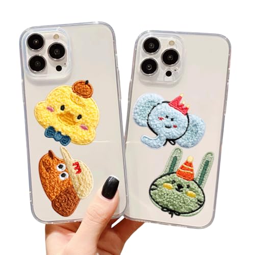 20PCS Animal Self Adhesive Patches, Towel Embroidery Appliques DIY Crafts - color: Animals