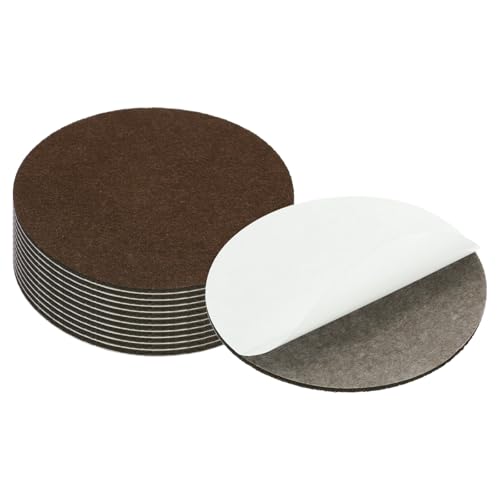 PATIKIL 5.5 Inch Diameter Lamp Base Felt, 12Pack 3mm Thickness Round Soft Adhesive Non-Slip Anti-Scratch Backed Felt for Lamp Furniture DIY Craft, Coffee - color: Coffee, size: 5.5 Inch