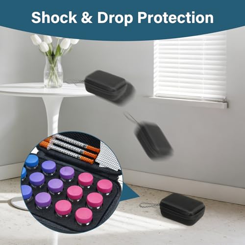 Peptide Case for Fridge, 15 Slots Insulin Vial Fridge Protector Holder Storage Case for Diabetics Standard 3ml 5ml 10ml Insulin Vial Organizer Bag Insulin Carrying Case with Wrist Strap - color: Black-15 Slot