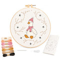 secrncy Goose Embroidery Kit for Beginners with Pre-Printed Fabric