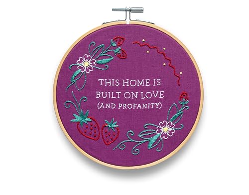 FUNATIC This Home is Built On Love and Profanity Embroidery Kit for Adults - color: Love and Profanity