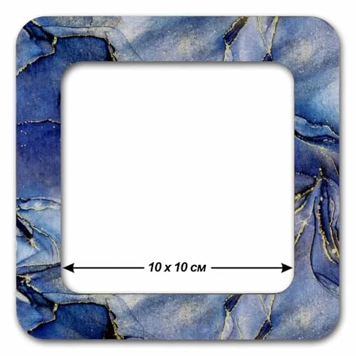 Magnetic Embroidery Hoop Medium – 4"x4" Inner Size, Square Hoop for Perforated Paper & Plastic Canvas, Midnight Blue | FLMP‑015 - color: Midnight